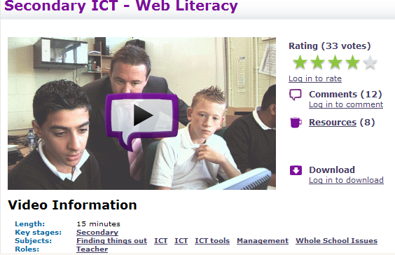 ICT Web literacy video