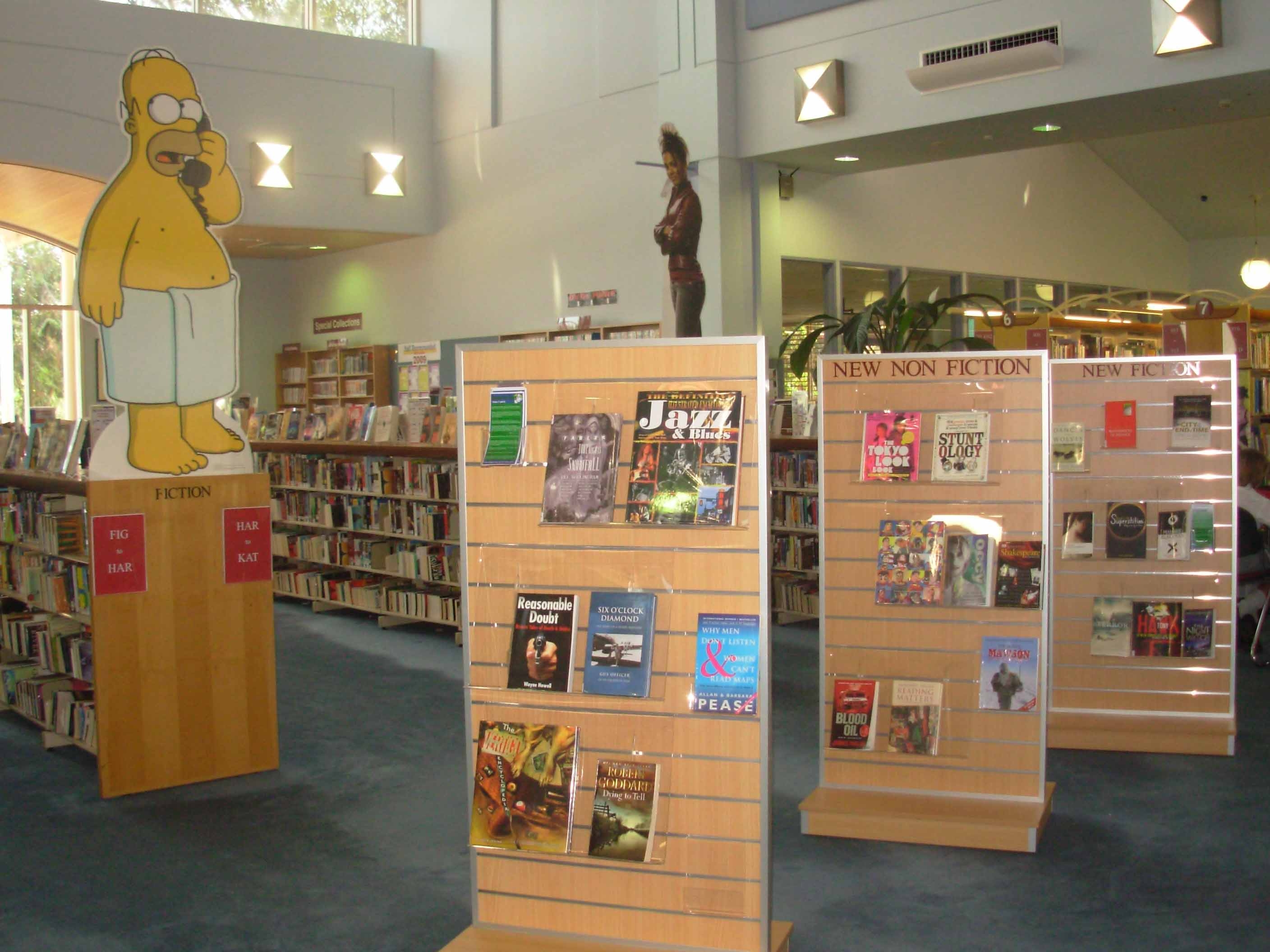 Scotch College Library end panels display
