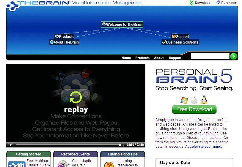 Personal brain homepage