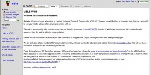 VELS ICT wiki homepage
