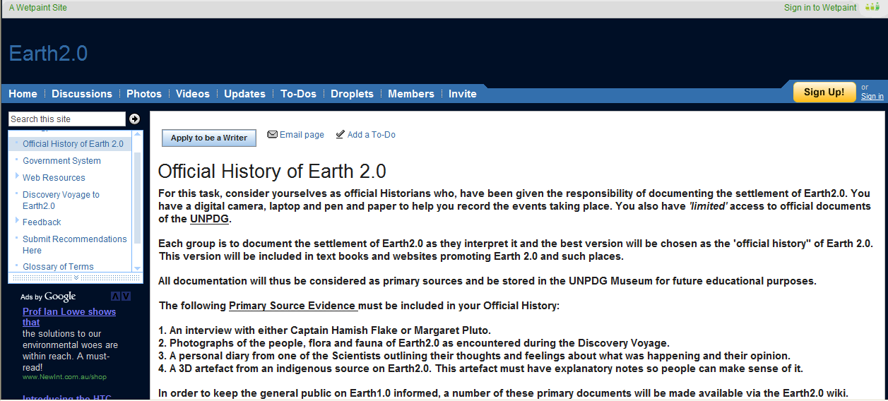 Earth 2.0 wiki
