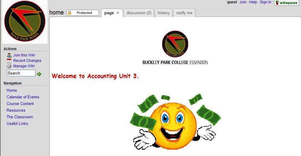 Accounting homepage