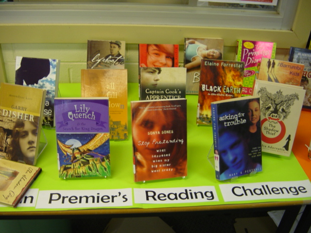 Premier's Reading Challenge display