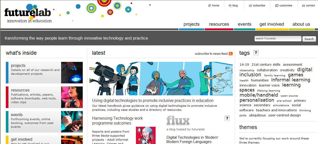 Futurelab homepage