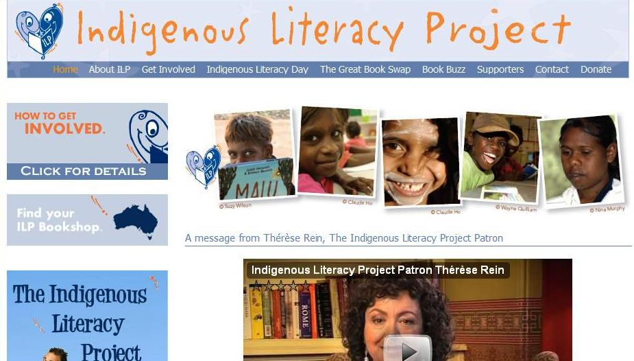 Indigenous Literacy Project website homepage