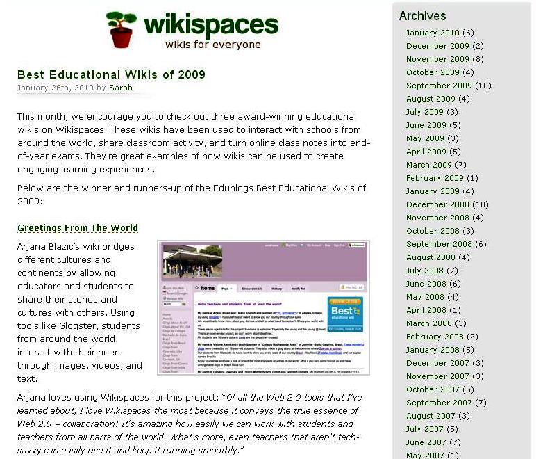 best wikis 2009
