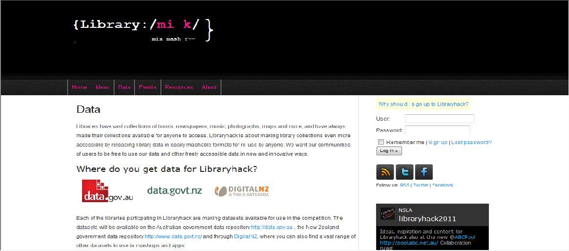 Libraryhack - data