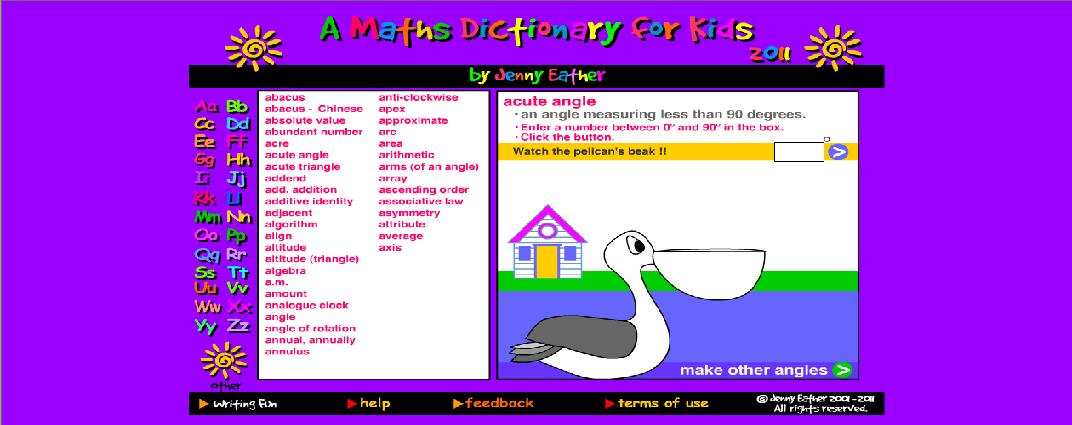 A maths dictionary for kids