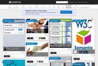 Image of learnist homepage